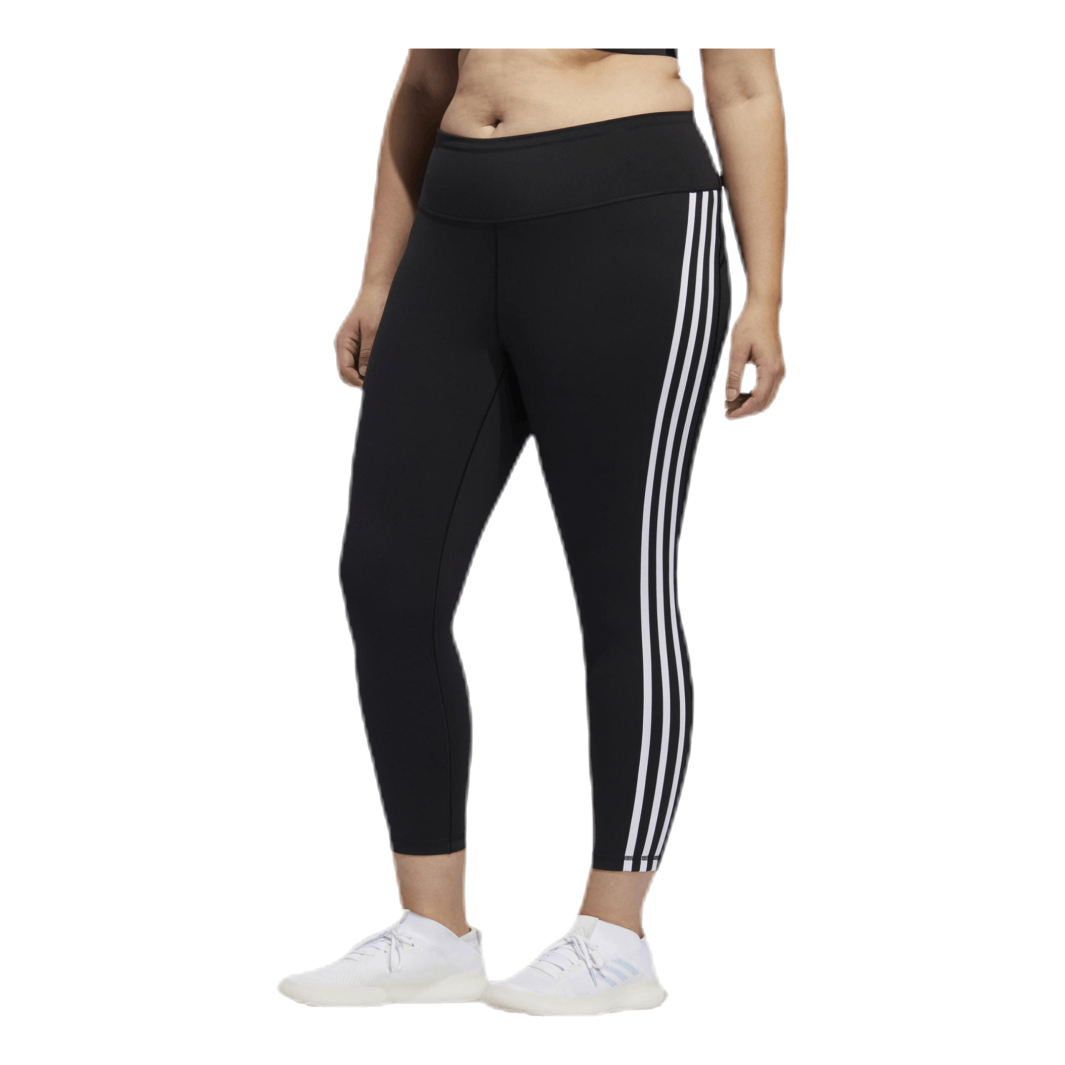 ADIDAS Believe This 2.0 3 Stripe 7/8 Tight Plus Size Black / White 3 ADIDAS Believe This 2.0 3 Stripe 7/8 Tight Plus Size Black / White