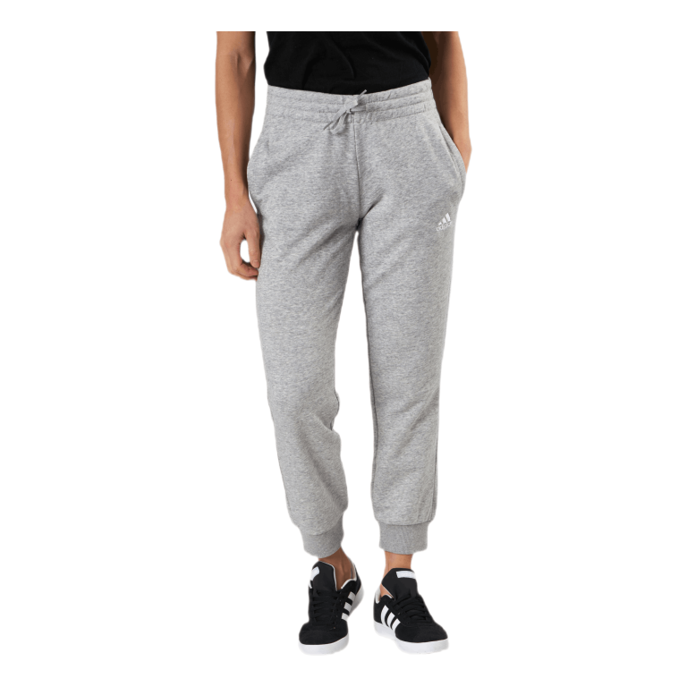 ADIDAS Essentials Regular Tapered Cuffed 7/8 Pant Medium Grey Heather / White 3 ADIDAS Essentials Regular Tapered Cuffed 7/8 Pant Medium Grey Heather / White