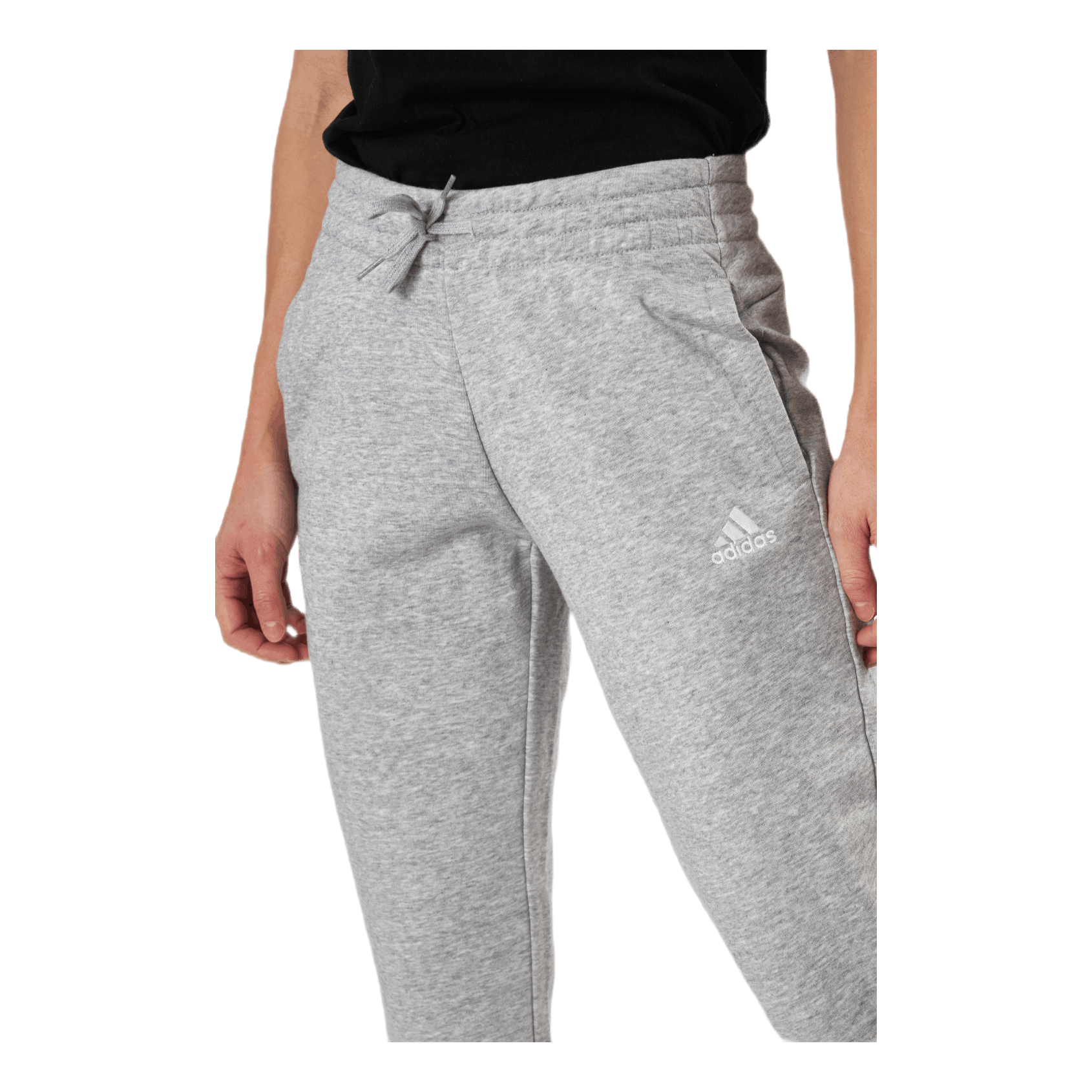 ADIDAS Essentials Regular Tapered Cuffed 7/8 Pant Medium Grey Heather / White 6 ADIDAS Essentials Regular Tapered Cuffed 7/8 Pant Medium Grey Heather / White - Image 4