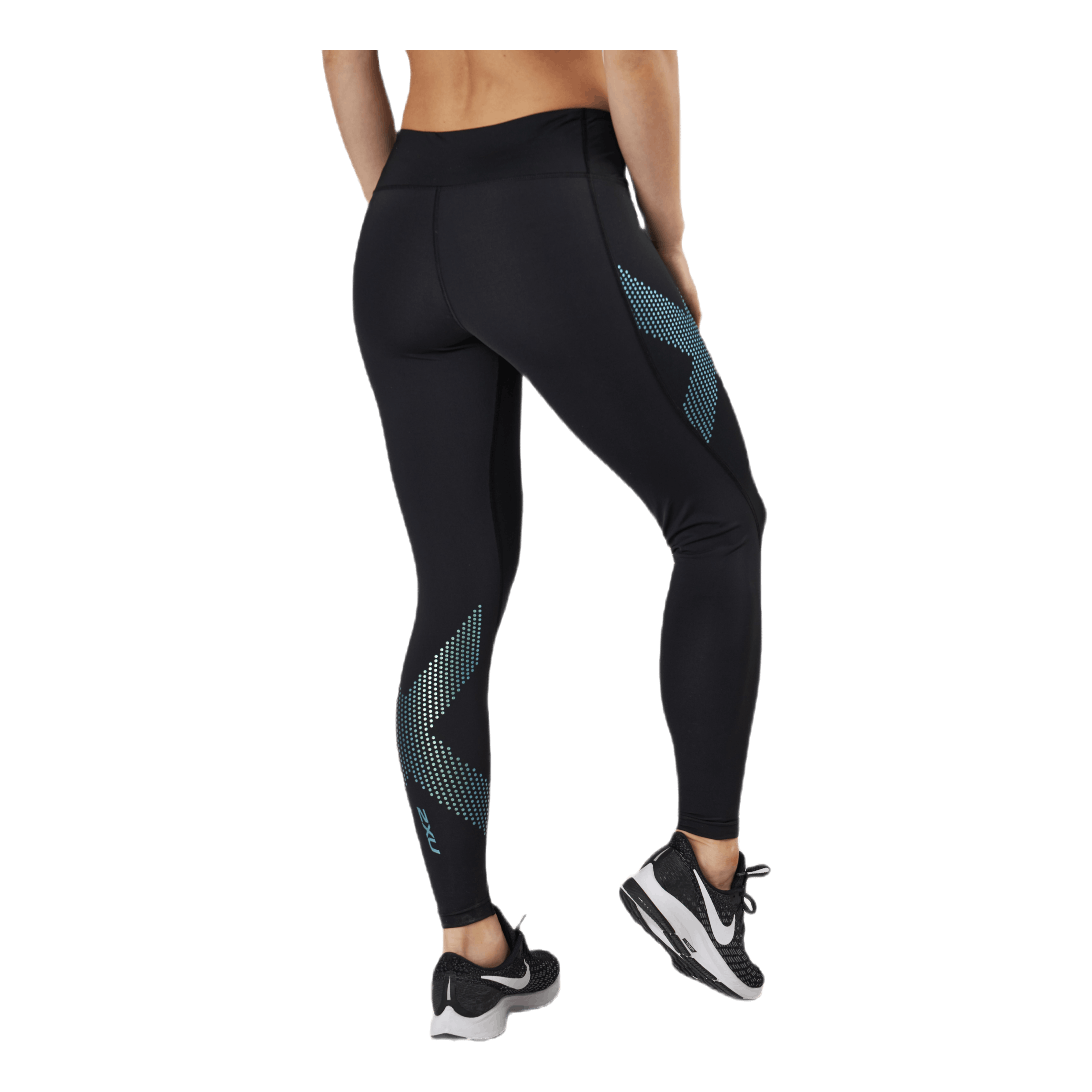 2XU Mid-Rise Compression Tights Blue/Black 5 2XU Mid-Rise Compression Tights Blue/Black - Image 3