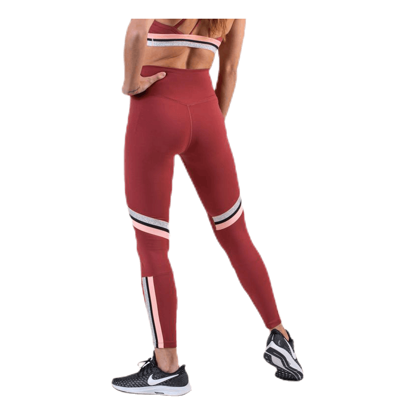 Nike One Tight Glam Dunk 7/8 Silver/Red 6 Nike One Tight Glam Dunk 7/8 Silver/Red - Image 4