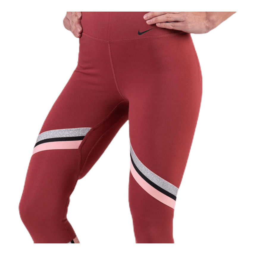 Nike One Tight Glam Dunk 7/8 Silver/Red 8 Nike One Tight Glam Dunk 7/8 Silver/Red - Image 6