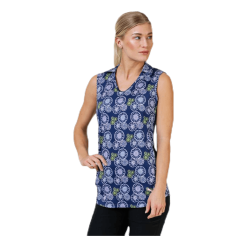 PUMA Golf Blossom Sleeveless Polo Blue/Patterned