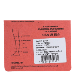 Hummel Tech Indoor Sock High White/Red -Majice s tankom Prodajna trgovina 5700493919692 004 172df14187fa474eb3a5e303589eaa58