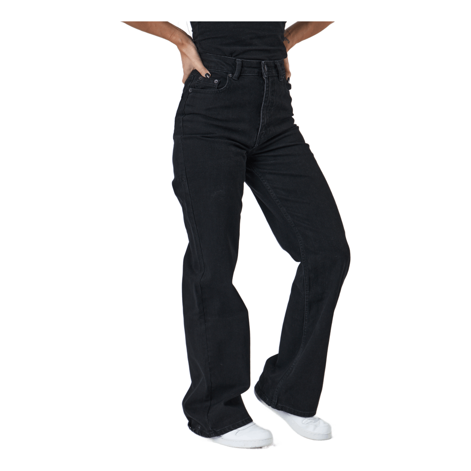 ONLY Onlcamille Life Ex Hw Wide Dnm Black Denim 4 ONLY Onlcamille Life Ex Hw Wide Dnm Black Denim - Image 2