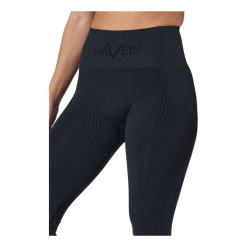 GAVELO Ribbed Black Sand Melange Seam Black -Majice s tankom Prodajna trgovina 60584 38 004