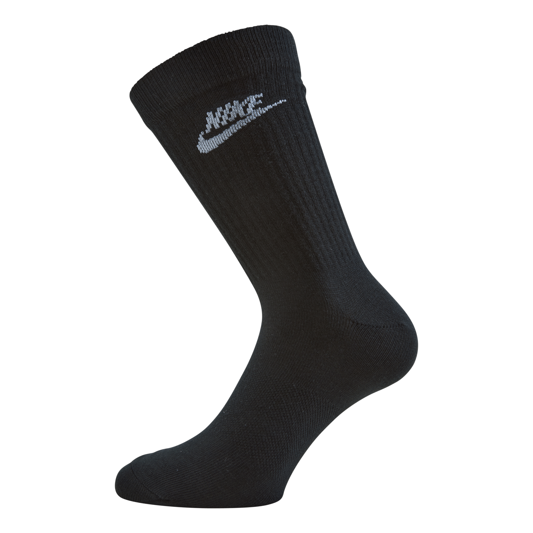 Nike Sportswear Everyday Essential Crew Socks (3 Pairs) BLACK/WHITE 3 Nike Sportswear Everyday Essential Crew Socks (3 Pairs) BLACK/WHITE