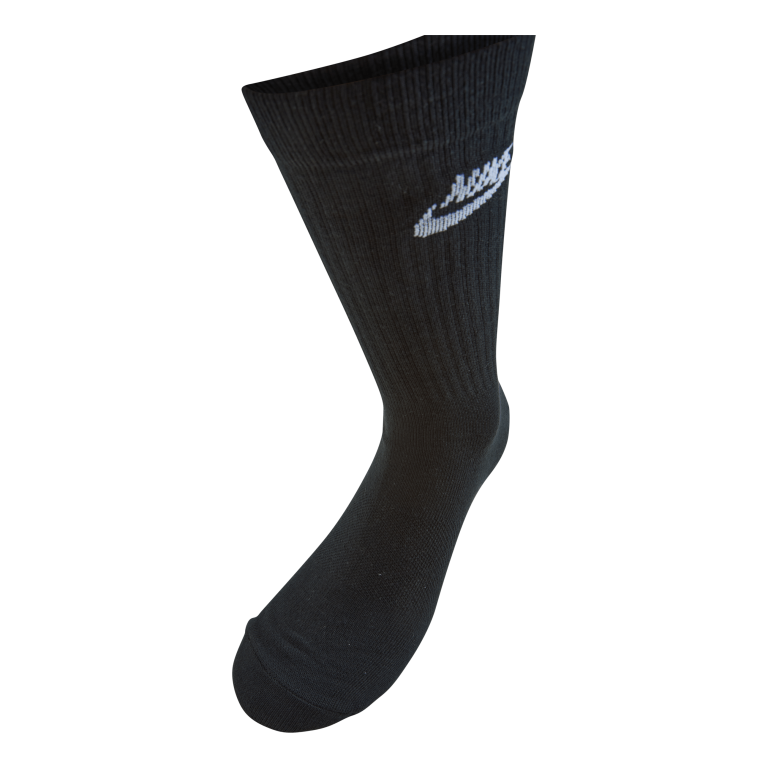 Nike Sportswear Everyday Essential Crew Socks (3 Pairs) BLACK/WHITE 5 Nike Sportswear Everyday Essential Crew Socks (3 Pairs) BLACK/WHITE - Image 3