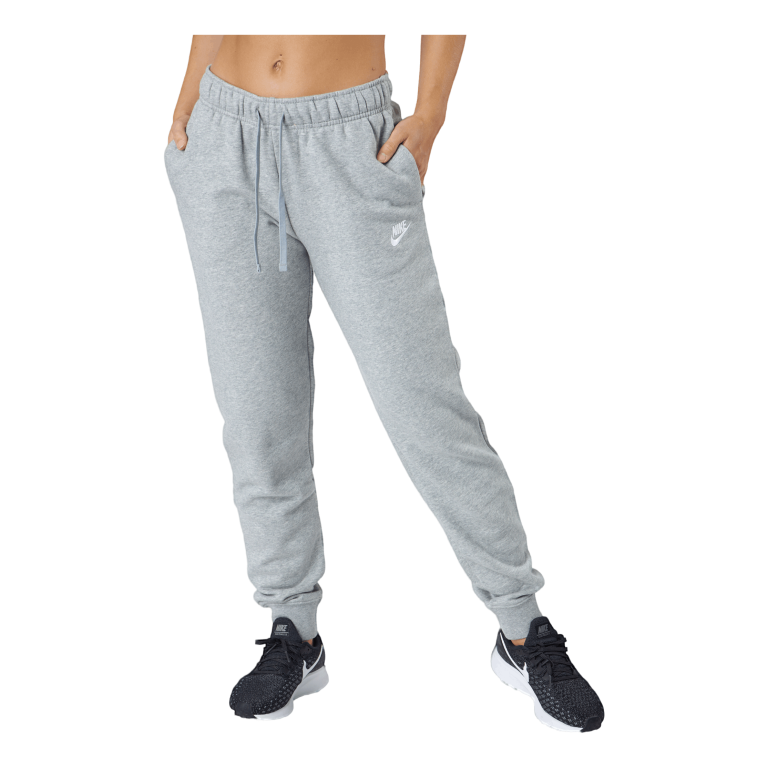 Nike Sportswear Club Fleece Women's Mid-Rise Joggers DK GREY HEATHER/WHITE 3 Nike Sportswear Club Fleece Women's Mid-Rise Joggers DK GREY HEATHER/WHITE