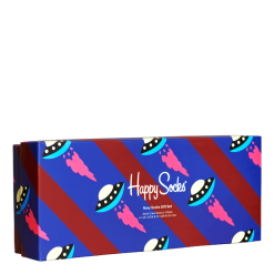 Happy Socks 4-pack Navy Socks Gift Set Burgundy
