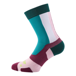 2XU Vectr Light Cushion Crew Sock Deep Jade/beet
