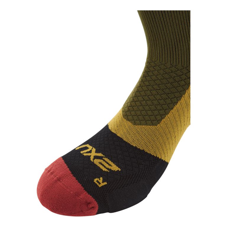 2XU Vectr Light Cushion Crew Sock Winter Moss/chilli Oil 5 2XU Vectr Light Cushion Crew Sock Winter Moss/chilli Oil - Image 3