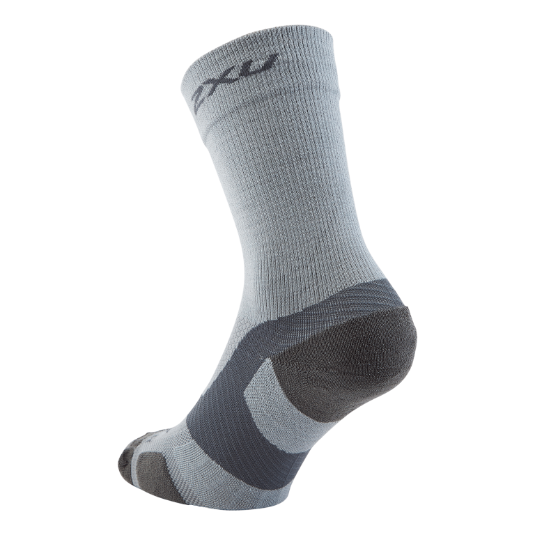 2XU Vectr Merino L.cush Crew Sock Grey/grey 4 2XU Vectr Merino L.cush Crew Sock Grey/grey - Image 2