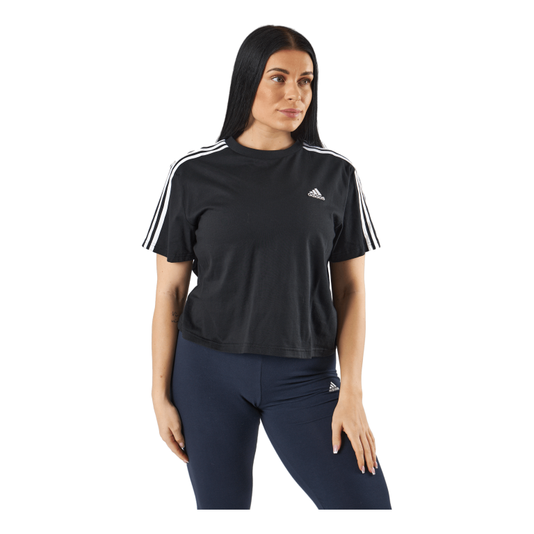 ADIDAS Essentials 3-Stripes Single Jersey Crop Top Black 4 ADIDAS Essentials 3-Stripes Single Jersey Crop Top Black - Image 2