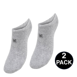 Norfolk No Show Socks - Leo 2-Pack Grey
