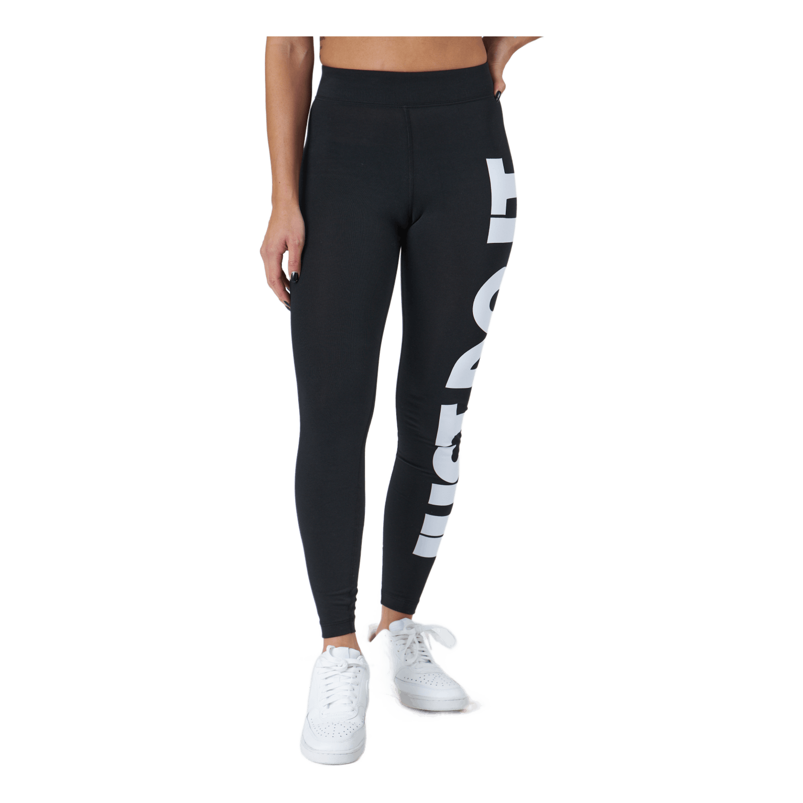 Nike Sportswear Essential Women's High-Waisted Graphic Leggings BLACK/WHITE 3 Nike Sportswear Essential Women's High-Waisted Graphic Leggings BLACK/WHITE